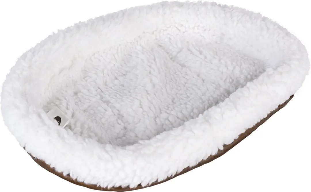 DuvoPlus Knaagdier Mand Ovaal 32x24cm Schapenvacht - Wit/Blauw