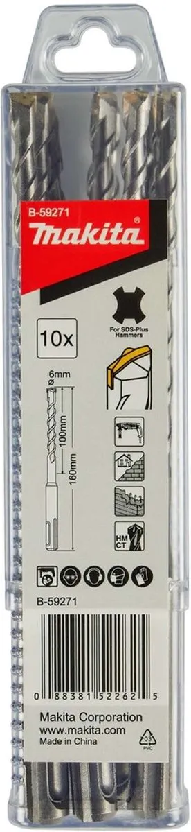 Makita SDS Plus Steenborenset 6x160mm