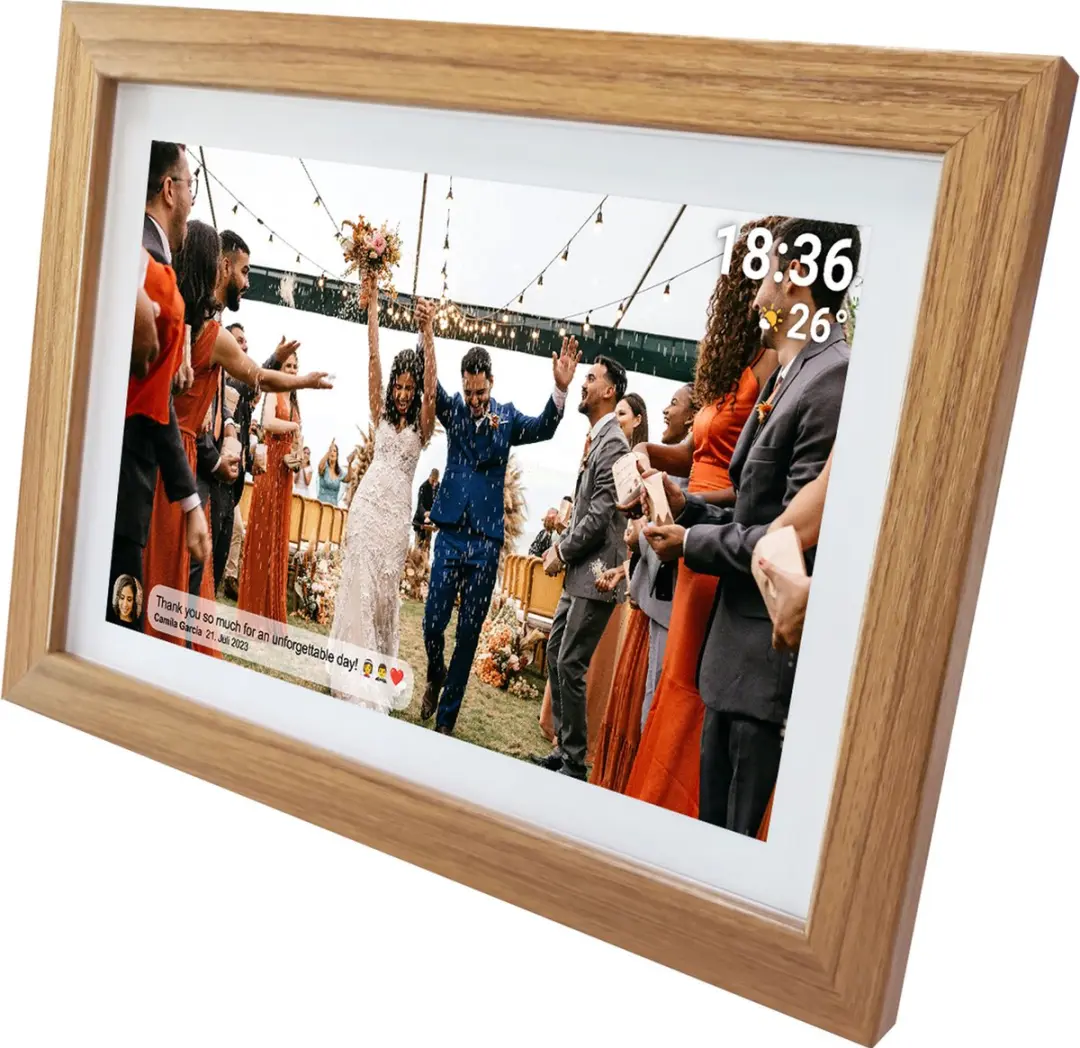 Denver Digitale Fotolijst PFF1542LW 15.6" - Full HD - 8GB - Light Wood
