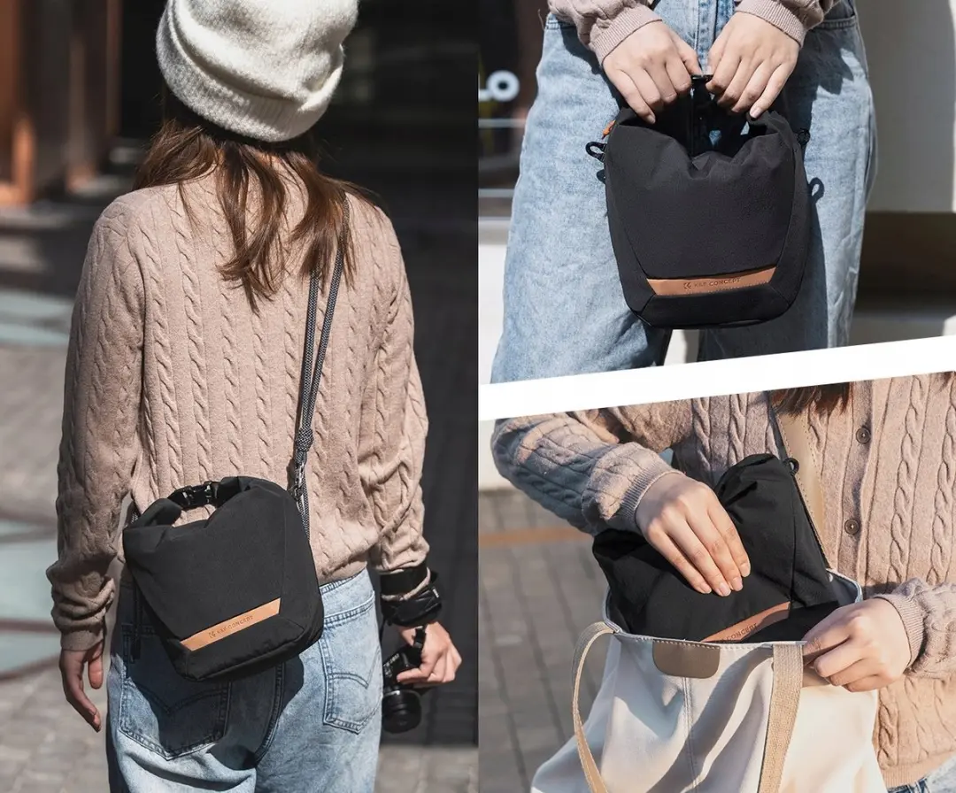 K&F Concept Sling Camera Tas 5L - Zwart