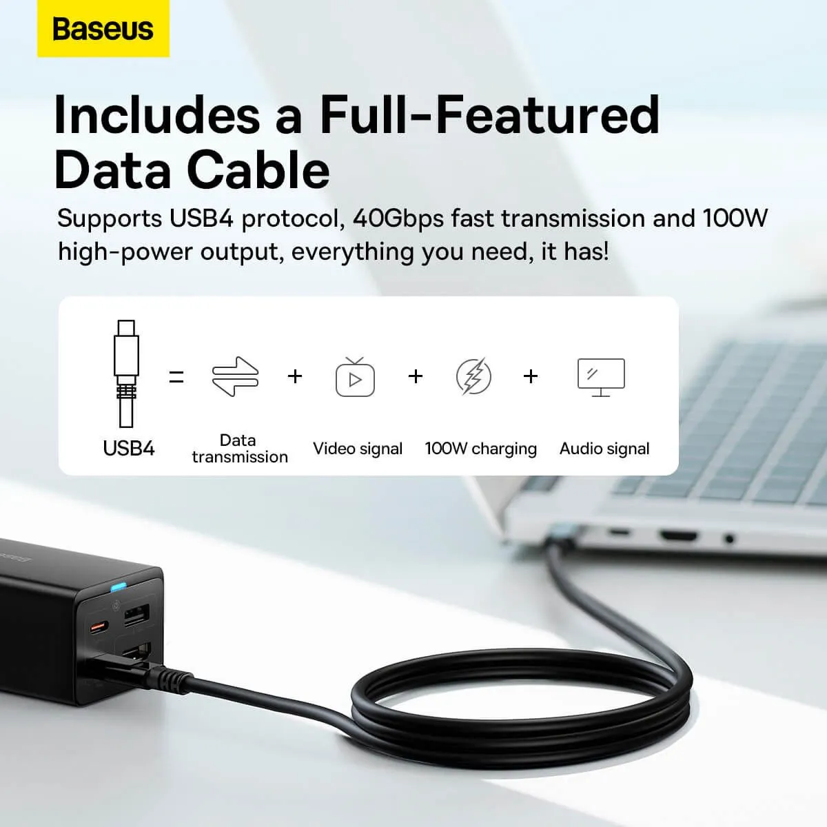 Baseus CCGP110201 Oplader 67W - 3x USB - Zwart
