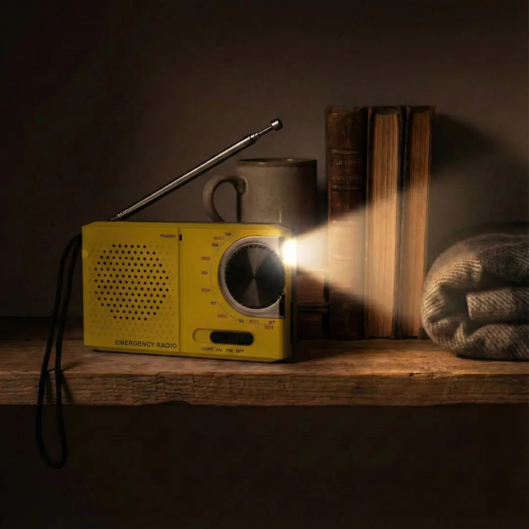 Caliber HPG311Y Noodradio - Geel - Met Zaklamp