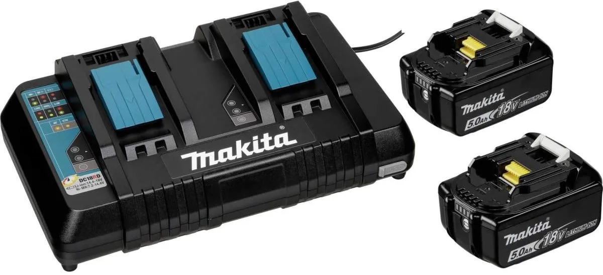 Makita BL1850B + DC18RD Accu & Lader 18V 5Ah - 2x Accu