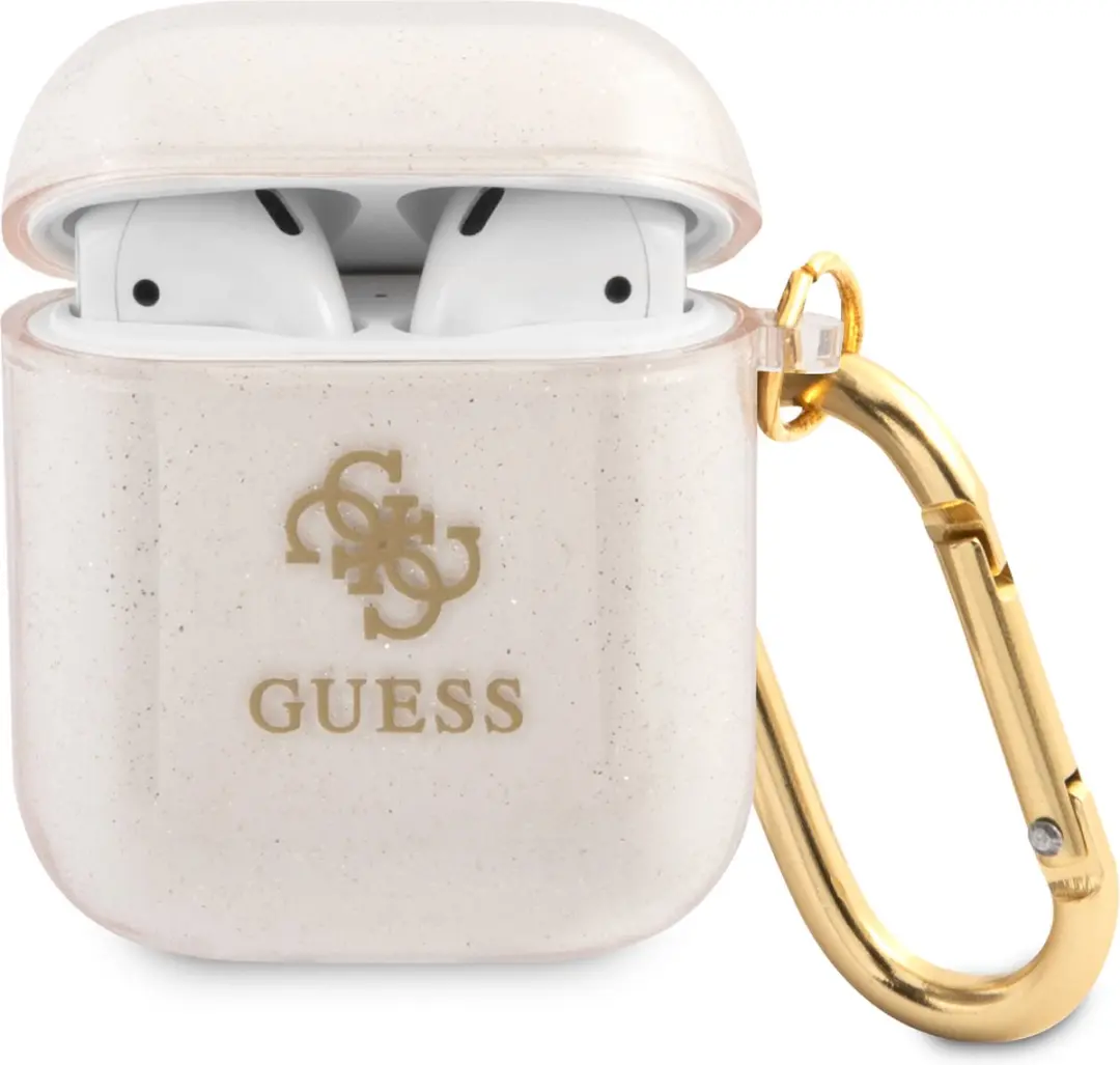 Guess TPU Glitter Case AirPods 1/2 - Goud