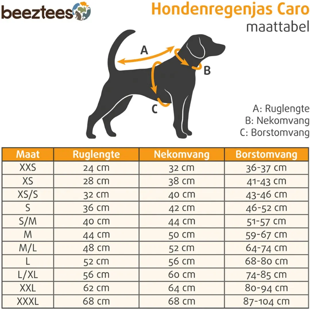 Beeztees Caro Honden Regenjas XXS - 24cm - Grijs