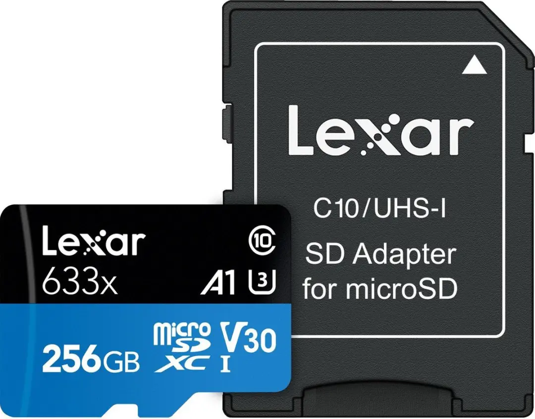 Lexar microSDXC 256GB 633x V30 - Noir/Bleu
