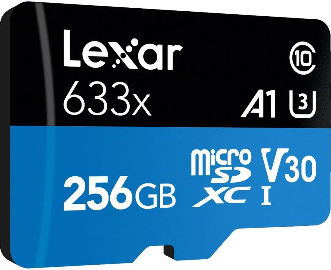 Lexar microSDXC 256GB 633x V30 - Noir/Bleu