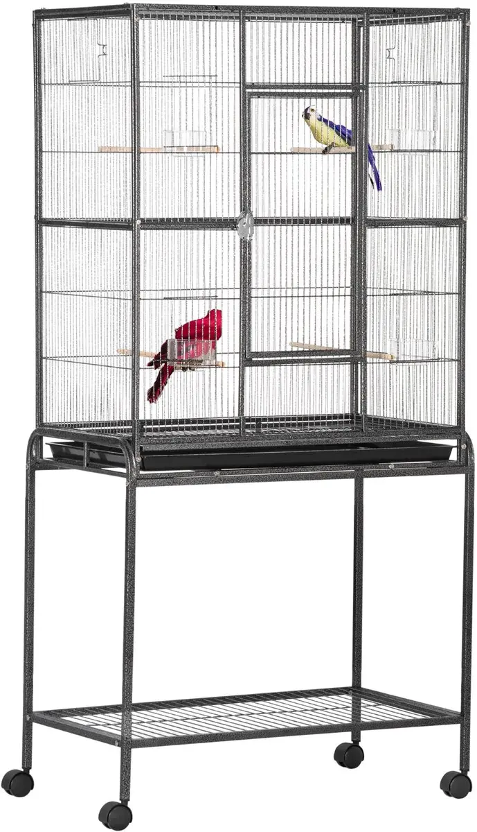 Pawhut Vogelkooi Metaal 77x47x163cm
