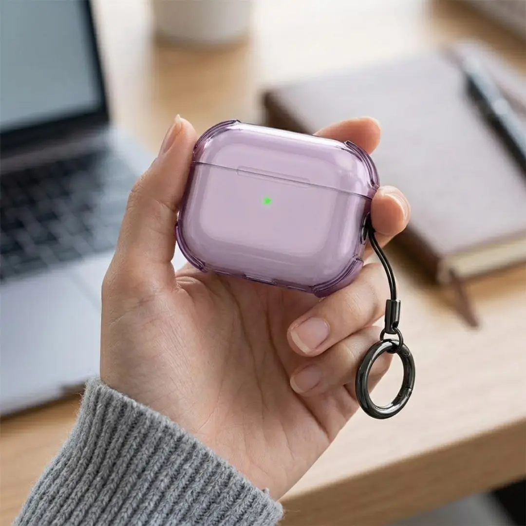 NUVEX Paars Transparant Hoesje AirPods Pro 2 - Oordopjeshoes