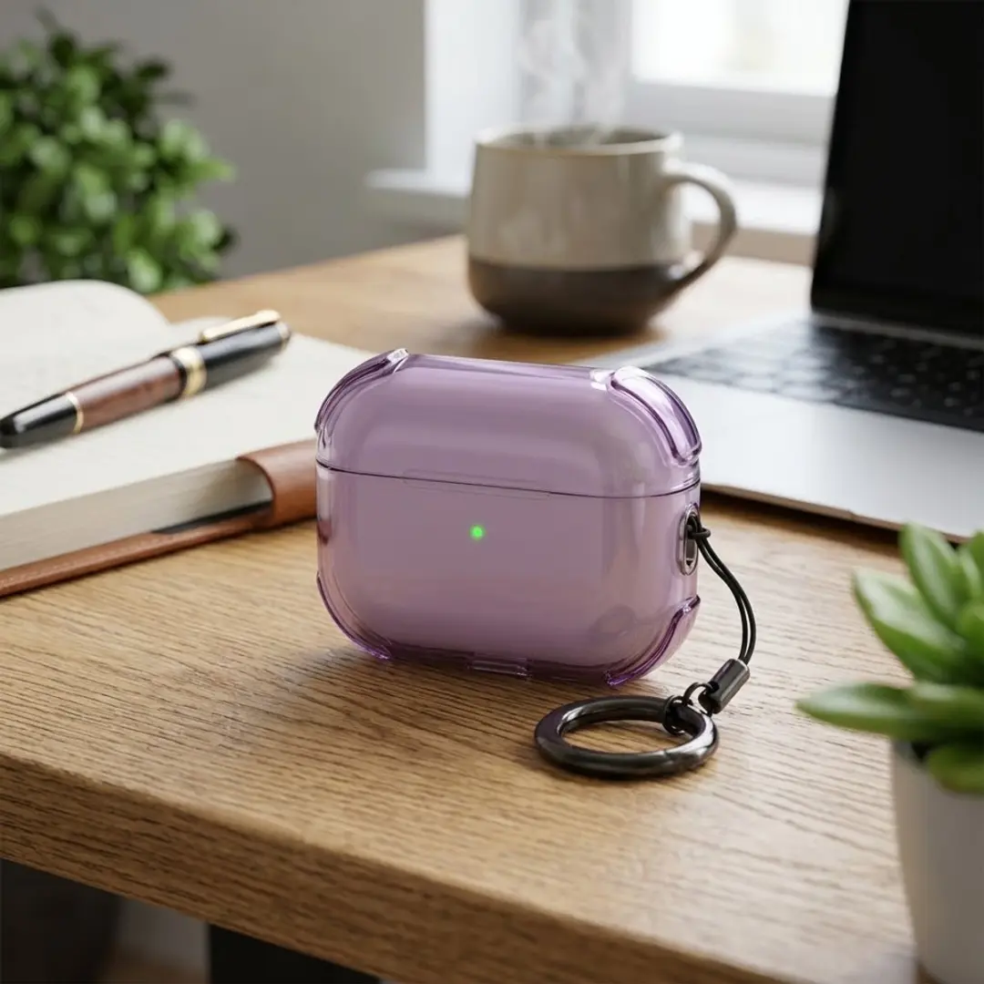 NUVEX Paars Transparant Hoesje AirPods Pro 2 - Oordopjeshoes