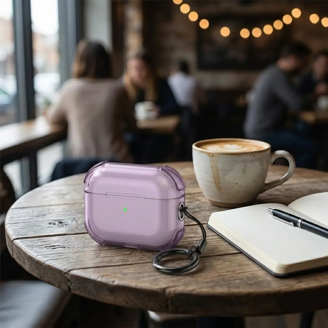 NUVEX Paars Transparant Hoesje AirPods Pro 2 - Oordopjeshoes