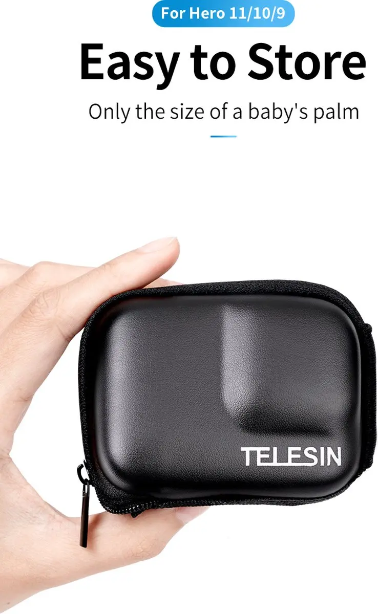 Telesin GoPro Opberghoes GP-CPB-901 - Zwart