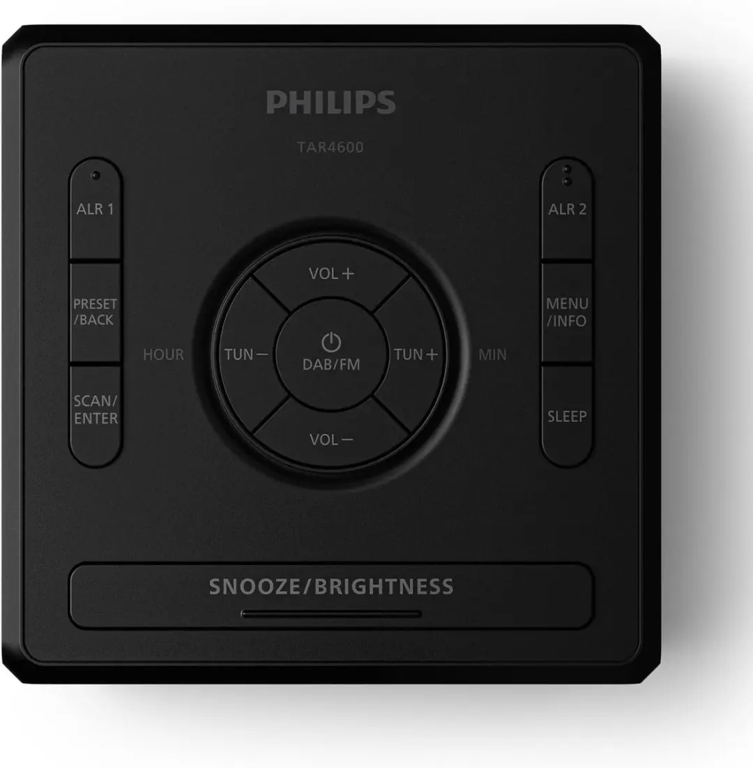 Philips TAR4500 FM-Wekkerradio - Dubbel alarm - USB-C - Zwart