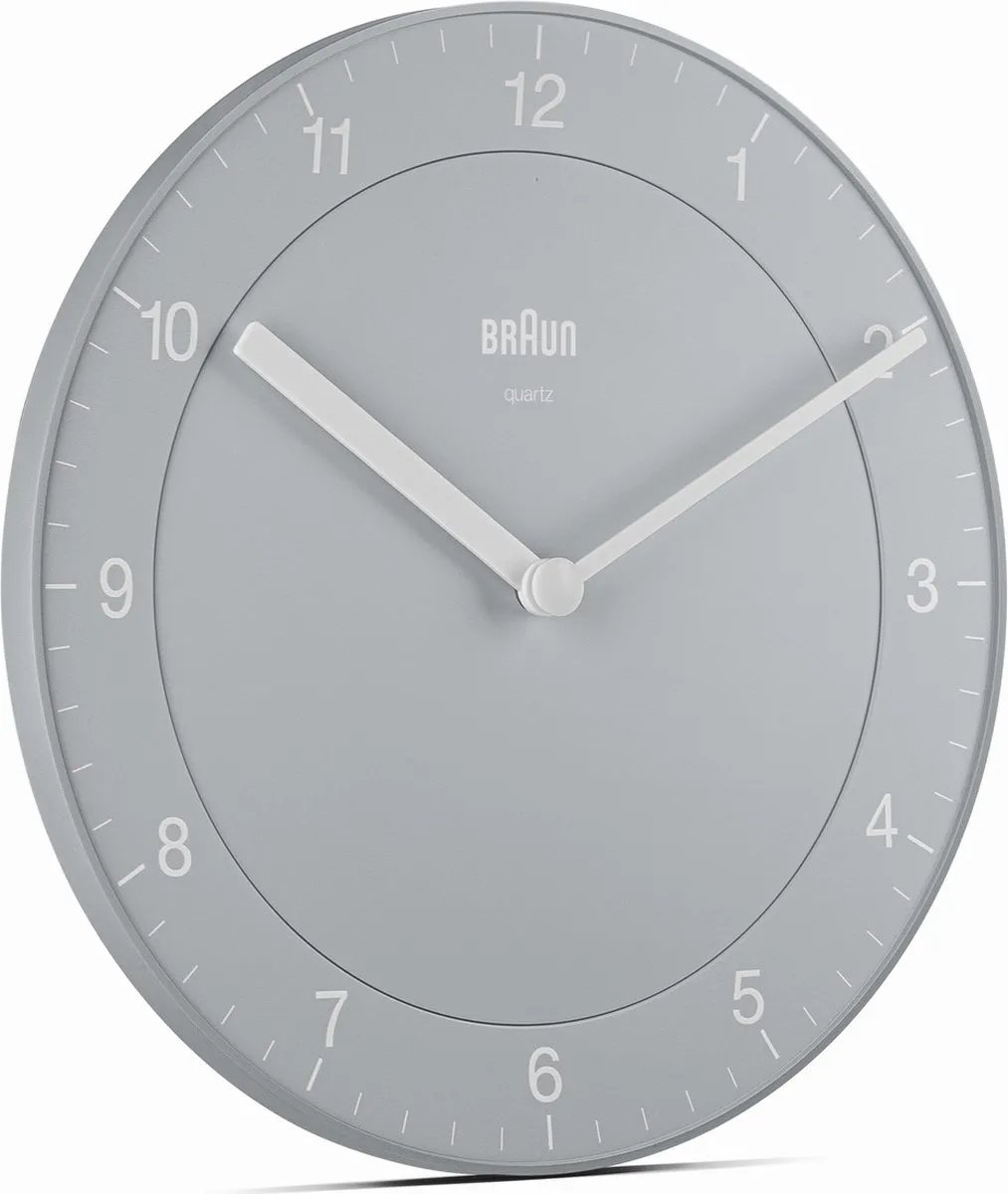 Braun BC06G Wandklok - Analoog 20cm Grijs