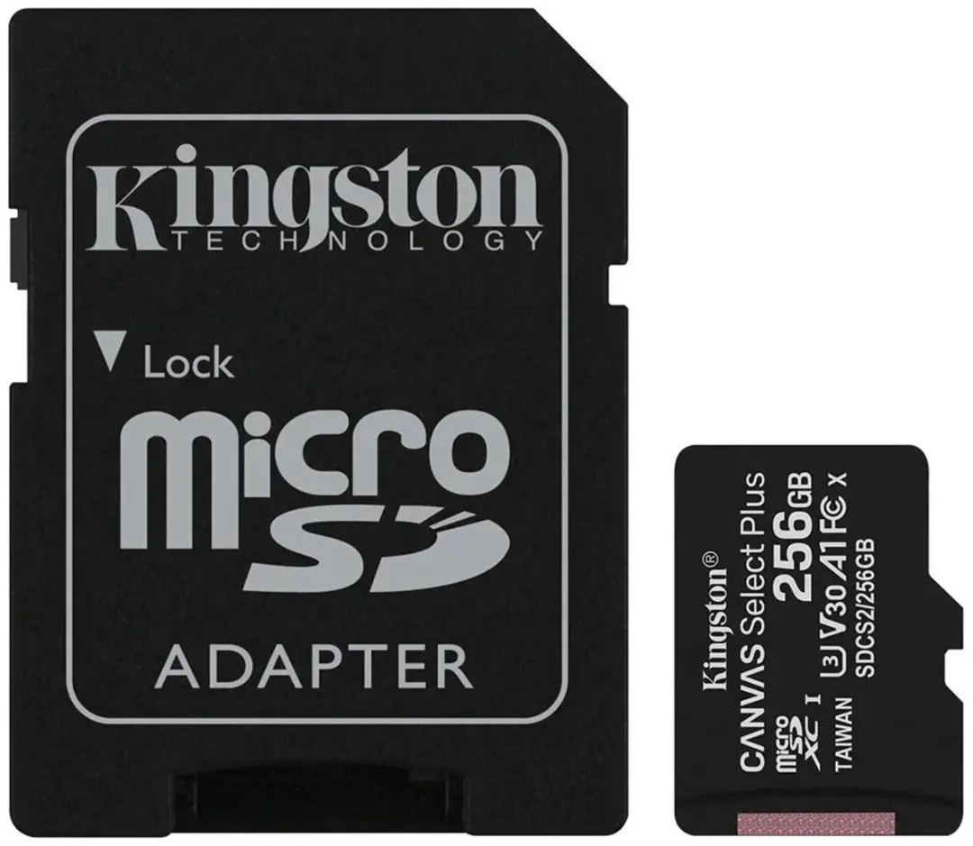 Kingston 256GB microSDHC Canvas Select Plus A1 C10 - met Adapter