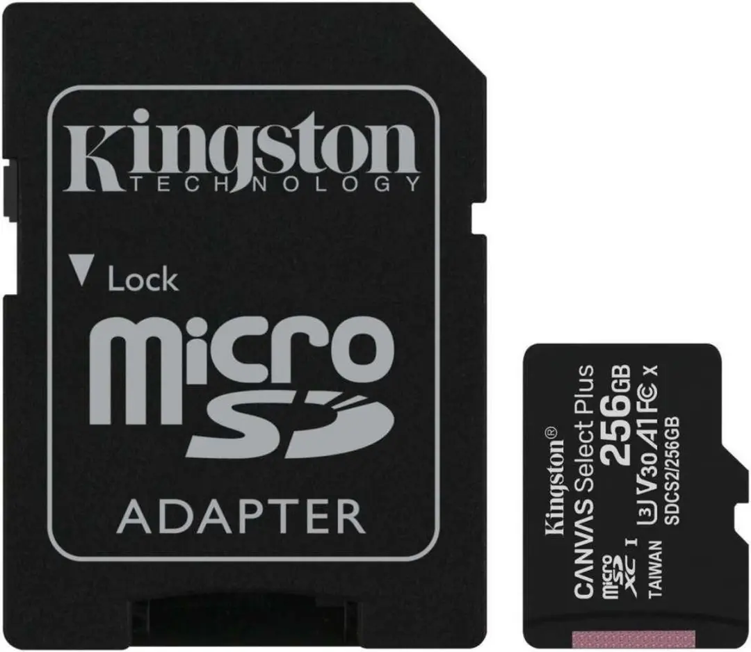 Kingston 256GB microSDHC Canvas Select Plus A1 C10 - met Adapter - afbeelding 6 van 6