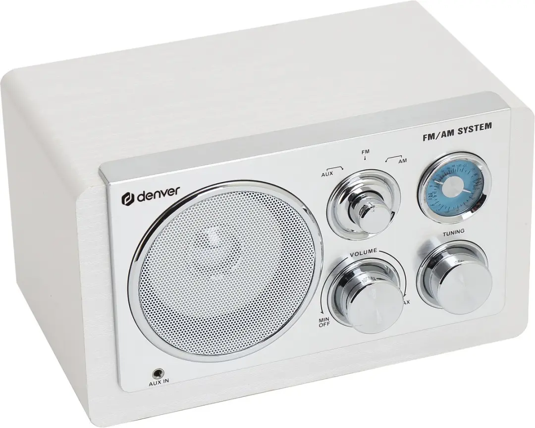 Denver TR63 Retro Draagbare Radio - 15W - Wit