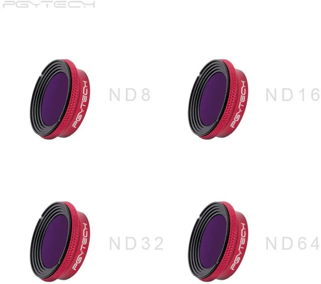 PGYTECH PRO ND8/16/32/64 Filters - 4-pack - 22mm - o.a. DJI Mavic Air