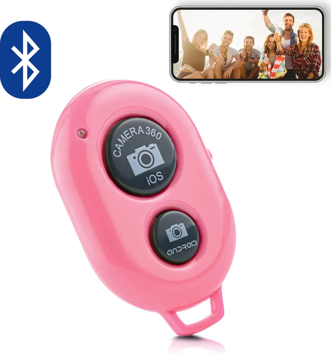 MOJOGEAR MG-02-PINK Bluetooth Afstandsbediening Smartphone Camera