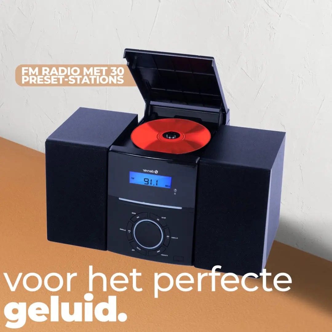 Denver MCA240 Wekkerradio CD-speler - 40W - Zwart