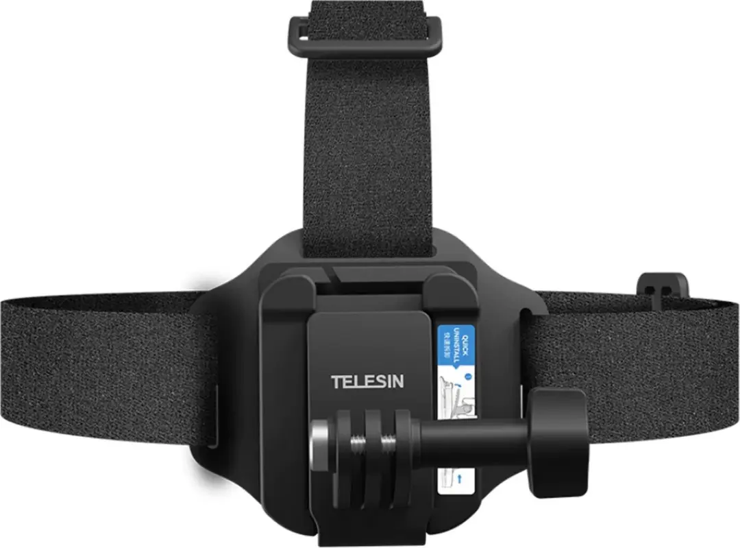 Telesin Hoofdband voor GoPro/DJI/Insta360 - Zwart