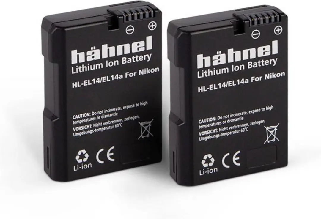 Hahnel HLEL14a Cameraaccu 1050mAh - 2 Stuks
