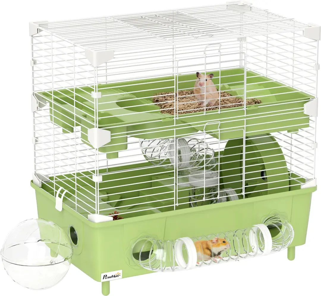 Pawhut Hamsterkooi 44,5x28x44cm