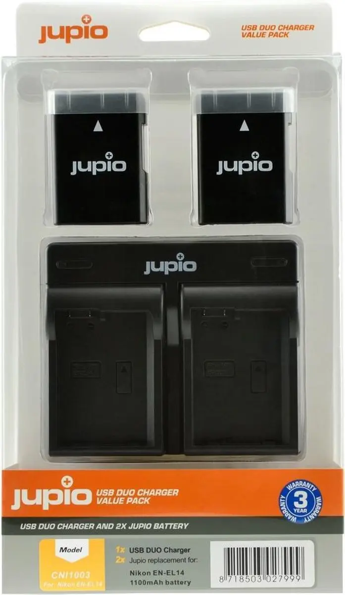 Jupio EN-EL14 Accu Kit 2x 1100mAh