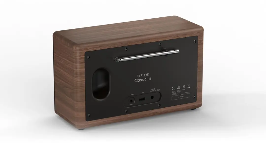 Pure Classic H6 Digitaal Radio - 30W - Koffiebruin/Walnoot