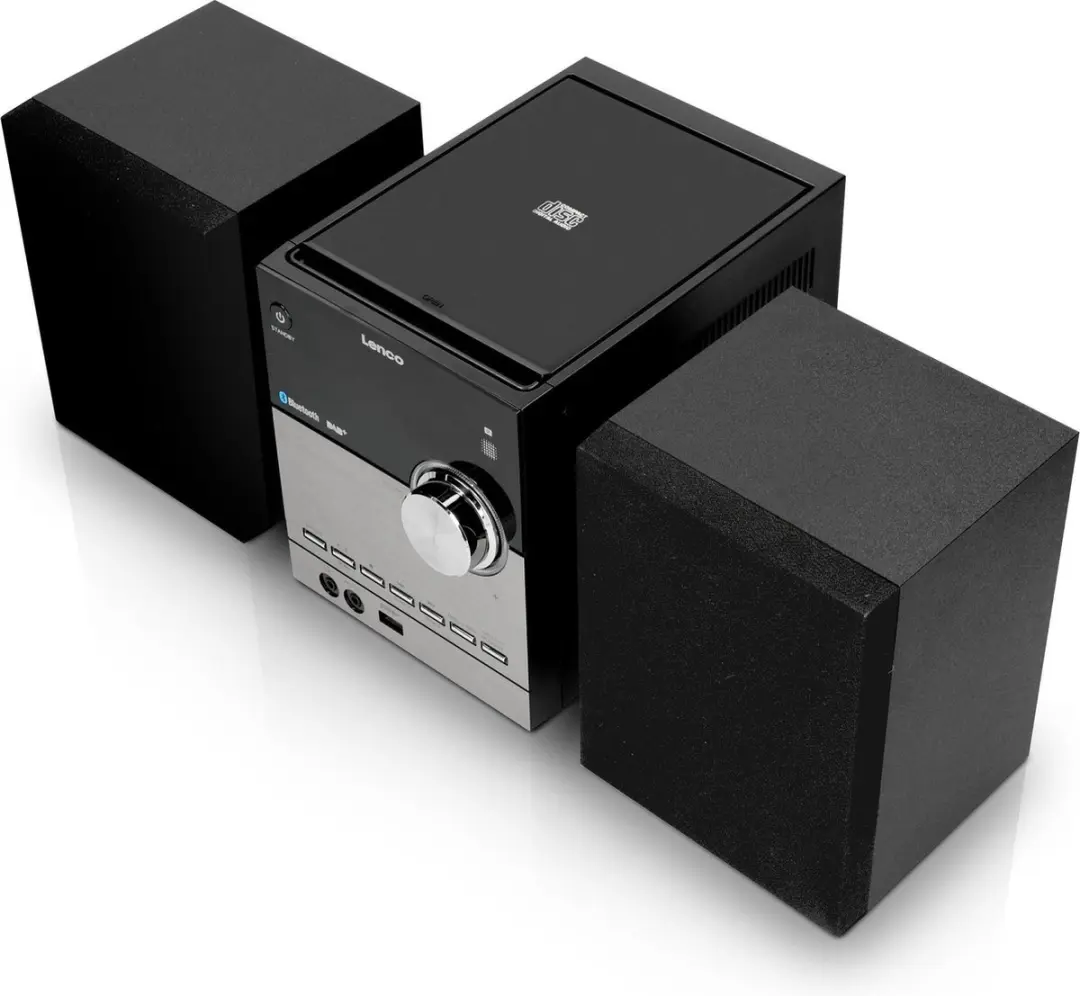 Lenco MC-150 Stereo Set - DAB Bluetooth AUX USB - Zwart