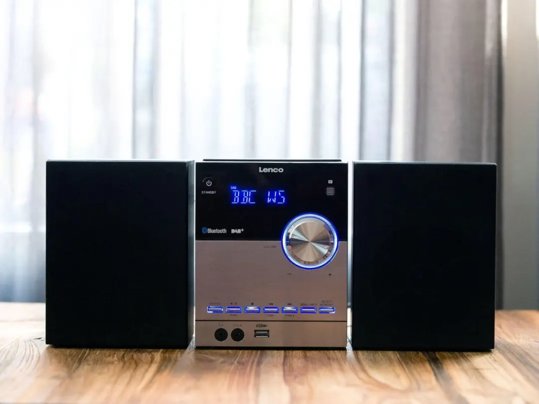 Lenco MC-150 Stereo Set - DAB Bluetooth AUX USB - Zwart