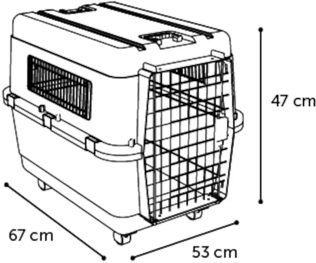 Flamingo Transportbox Nomad M 67x53x47cm - Donkergrijs