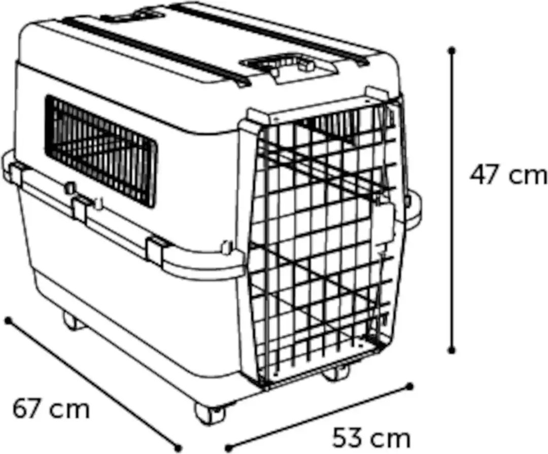 Flamingo Transportbox Nomad M 67x53x47cm - Donkergrijs