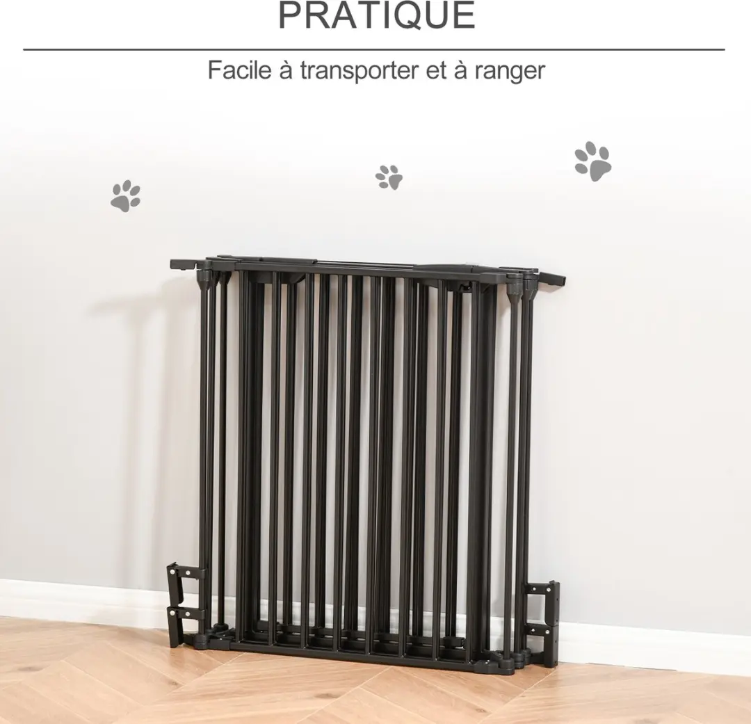 Pawhut Hondenren Metaal 300x3x74,5cm - Zwart - afbeelding 6 van 6