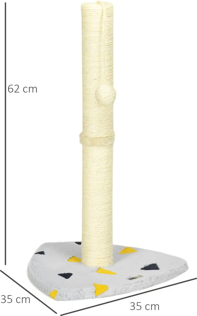 Pawhut Krabpaal D30-675V00 - 1 Niveau - Grijs