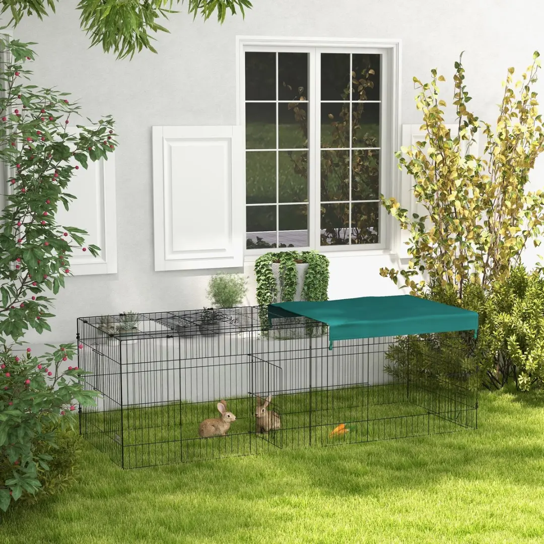Pawhut Kooi voor kleine dieren 220x85x70cm - Groen