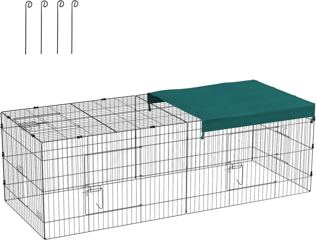 Pawhut Kooi voor kleine dieren 220x85x70cm