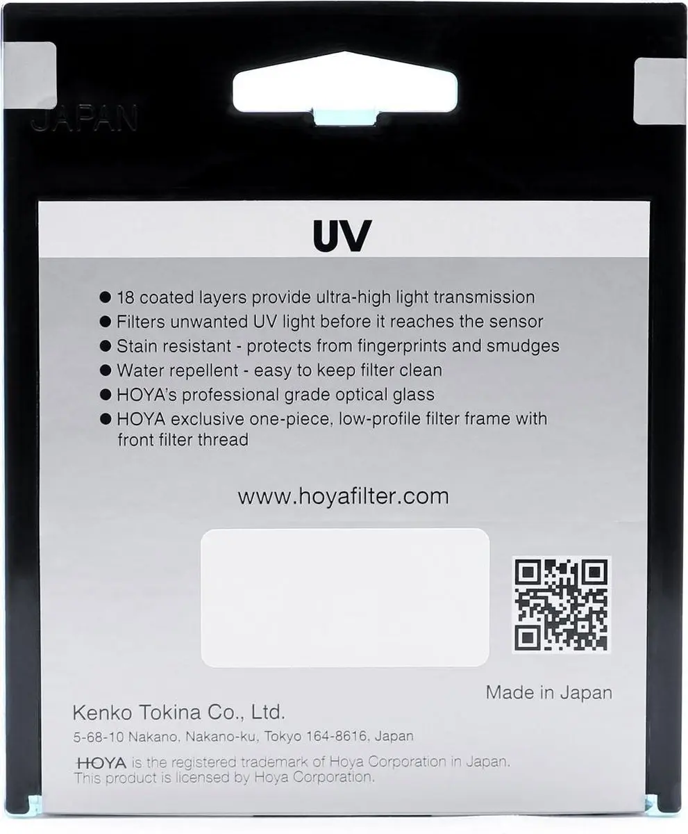 Hoya Fusion ONE UV Filter 62mm - Y500368 - Zwart