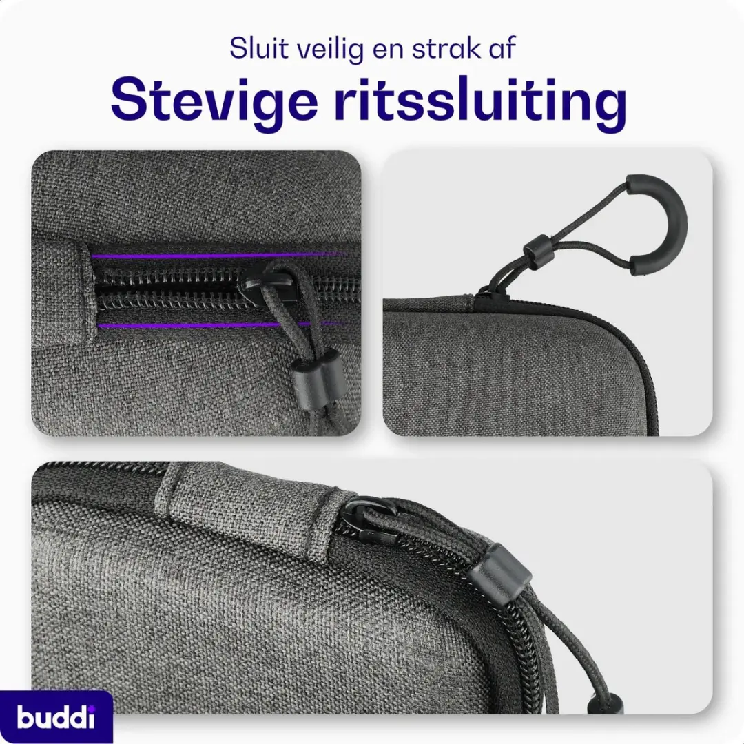 Buddi Sorted Organizer Hoesje - Oordopjes - 8x8x3cm - Zwart