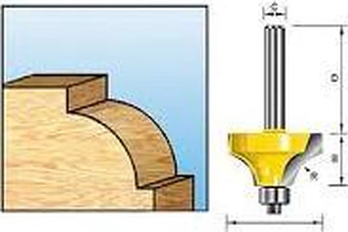 Makita D-11352 Kwartrondfrees 8mm - Hout/Kunststof