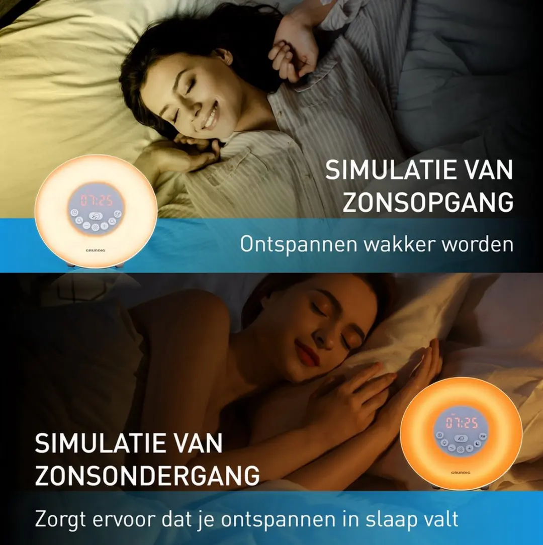Grundig FM Wake-Up Light 8711252259987 - Lichtwekker met FM-radio