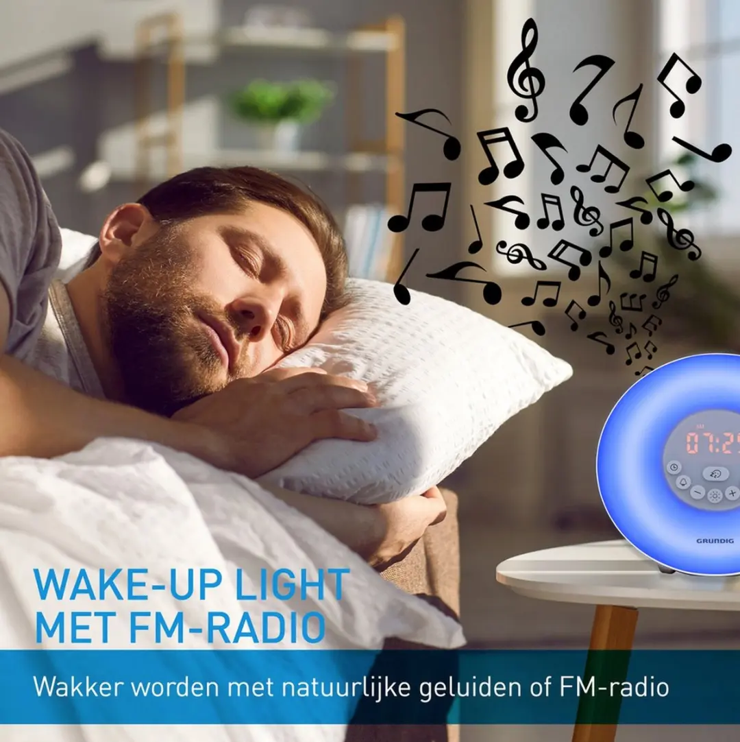 Grundig FM Wake-Up Light 8711252259987 - Lichtwekker met FM-radio