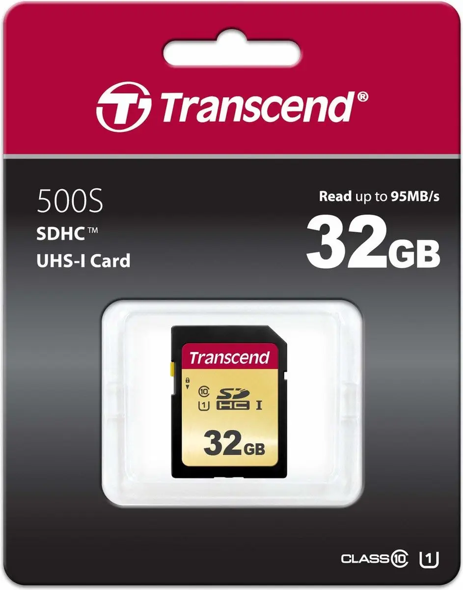 Transcend 500S SDHC Geheugenkaart 32GB