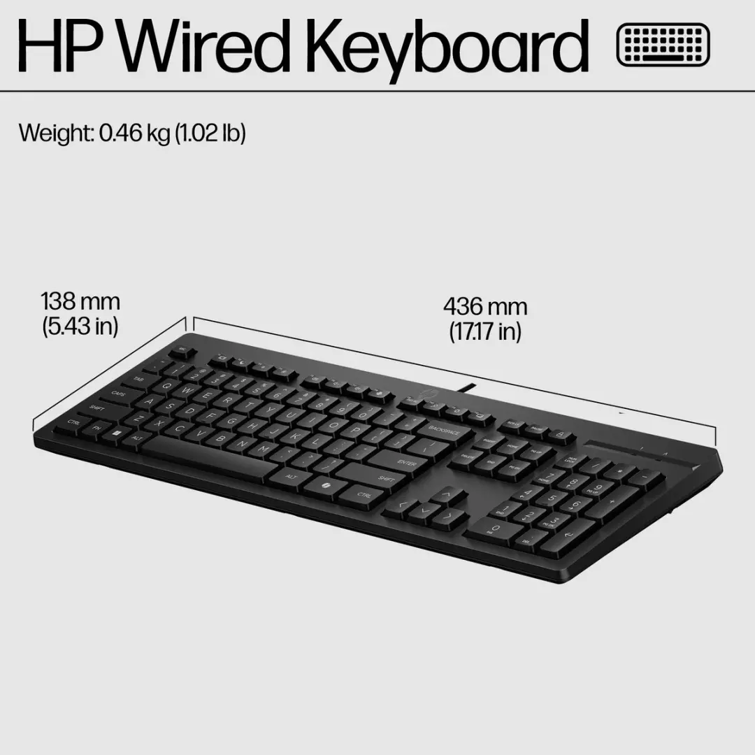HP 125 Toetsenbord - 1 Toets - Zwart