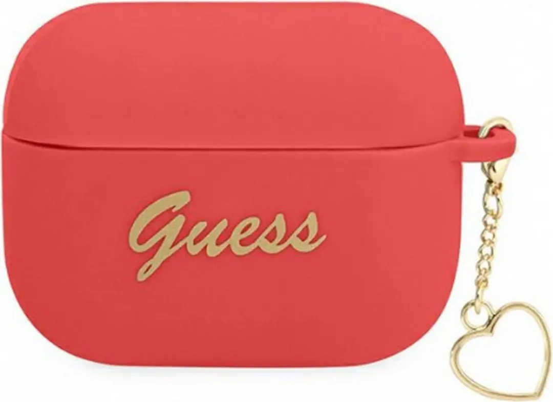 Guess Heart Silicone Hoesje Apple AirPods Pro 1e Gen