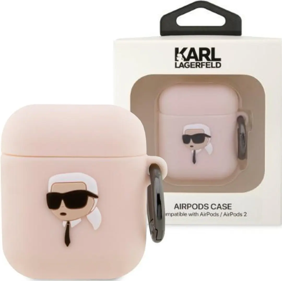 Karl Lagerfeld KLA2RUNIKP Hoesje AirPods 1/2 - Roze