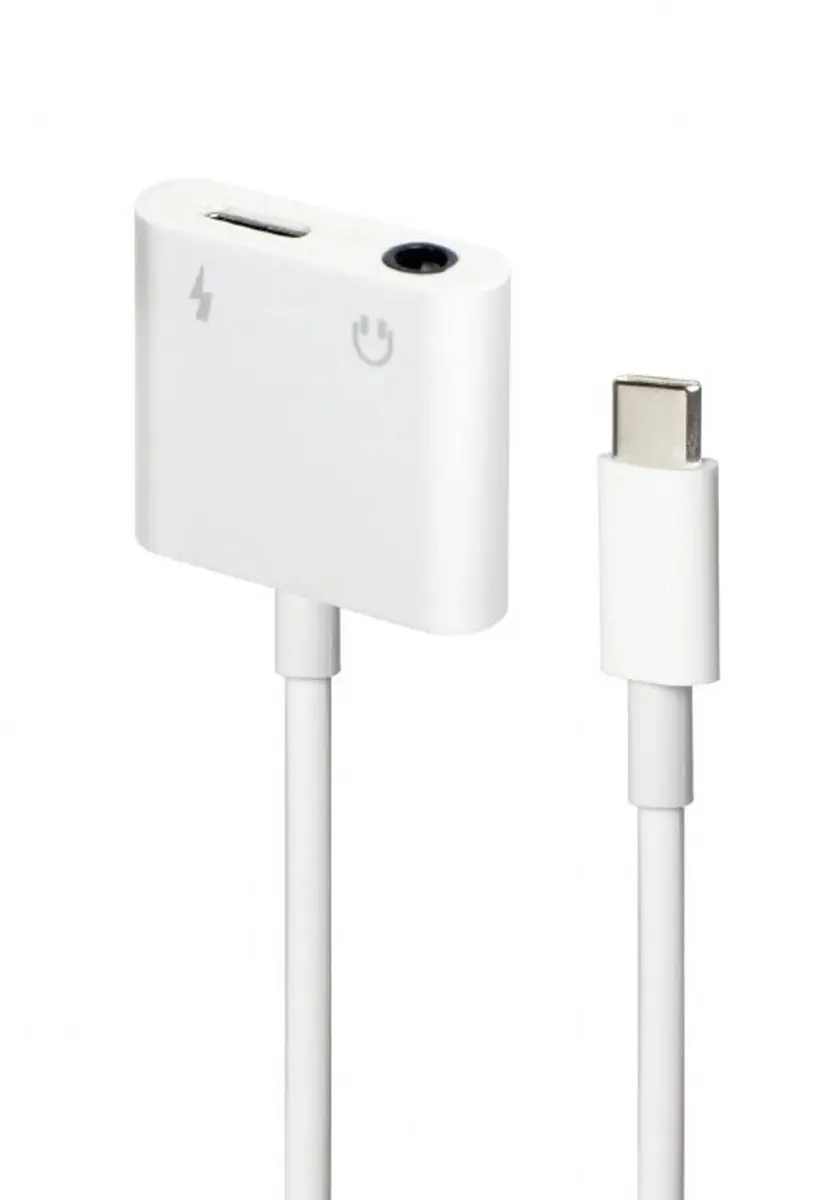 Gembird USB-C naar 3,5mm Audio Adapter - Wit