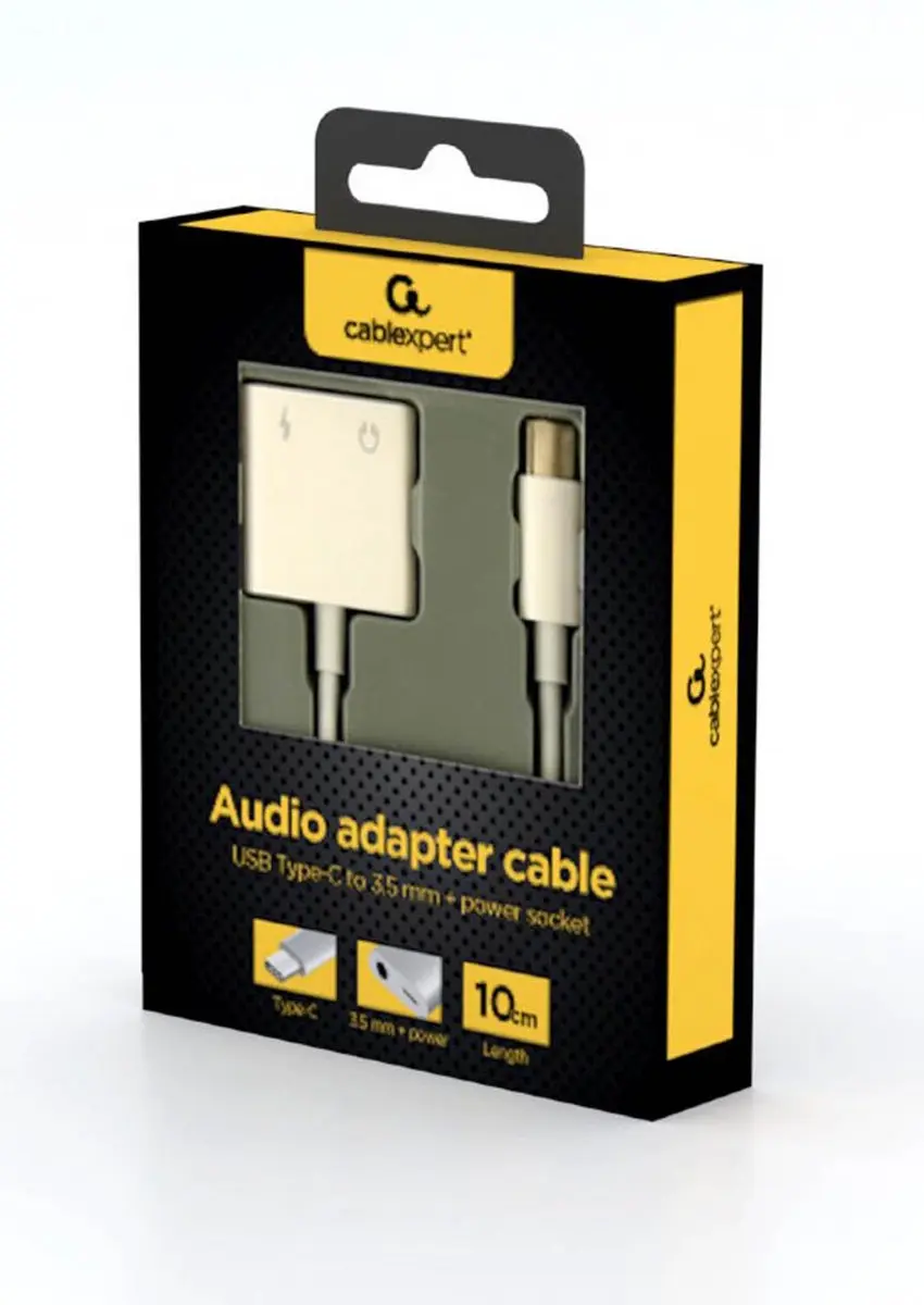 Gembird USB-C naar 3,5mm Audio Adapter - Wit