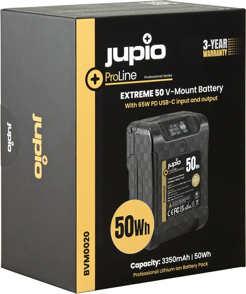 Jupio ProLine Extreme 50 V-Mount Accu BVM0020 - 3350mAh 50Wh