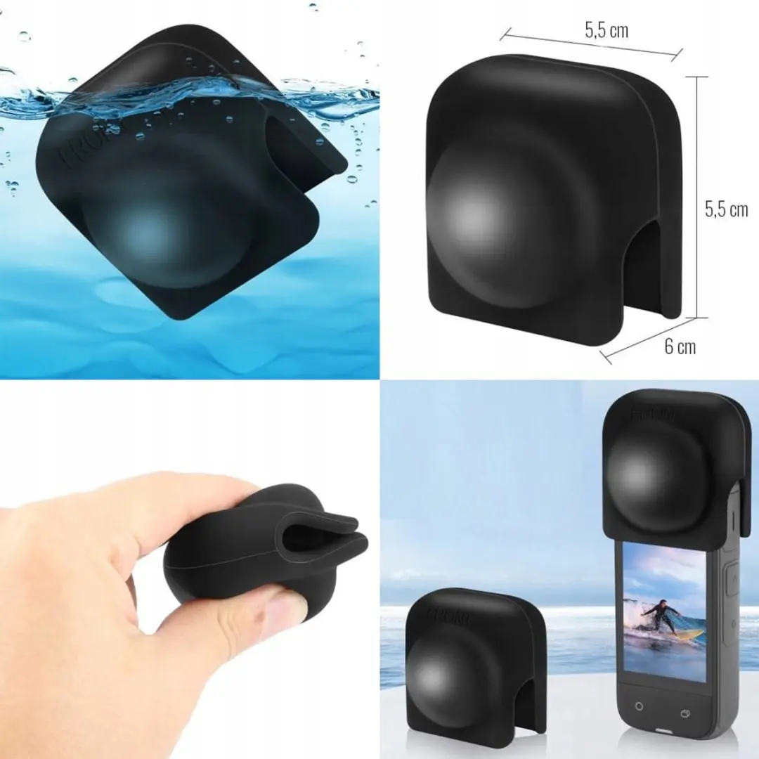 Telesin Siliconen Lensdop Insta360 X4 - Transparent